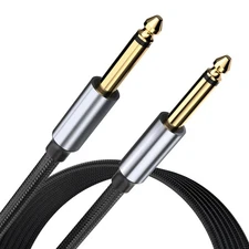 Instrument Cable 6.35mm, Guitar Cable - Audio Jack Stereo Electric Guitar Cord
