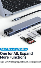 8 in 1 USB-C Hub Type C To USB 3.0 4K HDMI PD Adapter For iPhone Macbook Pro Air