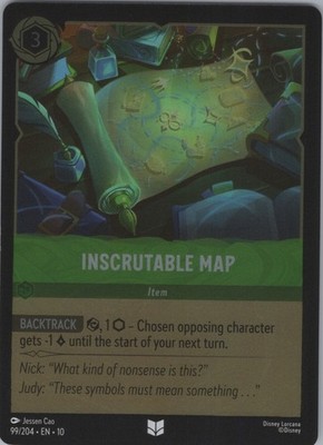 Lorcana Cold Foil Inscrutable Map Whispers in the Well 99/204 Uncommon NM
