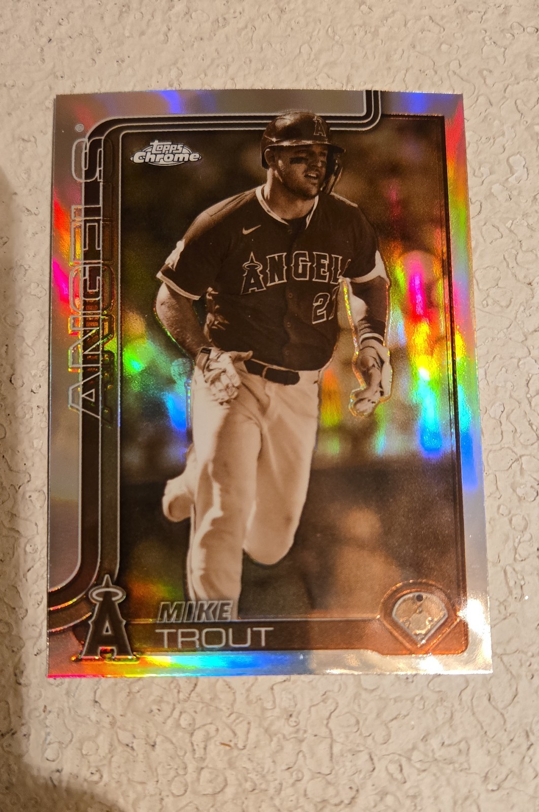 2025 Topps Chrome - Mike Trout #100 Sepia Refractor