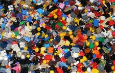 LEGO BULK PARTS - Minifigures Pieces - 1 oz 1/16 Pound - Torsos, Heads, Legs 