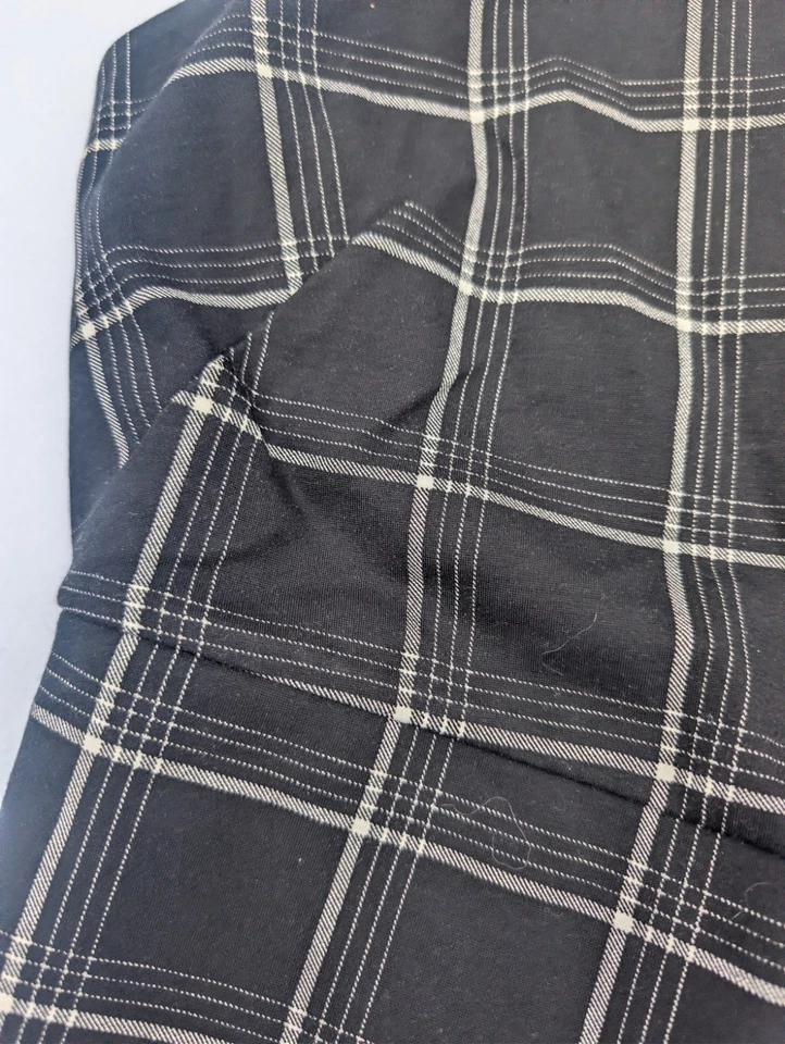 White House 黑色市场女式重量级弹力人造丝尼龙背心格子 8 全新带标签 — 第 3/4 张图片