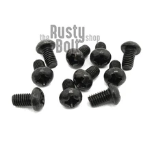 M3 x 5mm, Phillips Pan Head Screws, Steel, Black