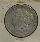 1878 CC US Morgan Silver $1 Key Date VG  (Cleaned)