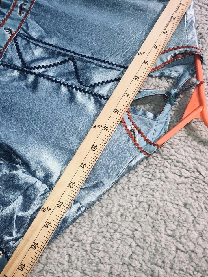 Vestido Seminole Nativo Americano Patchwork Niña De Colección Hecho a Mano Colorido Foto 4 de 4