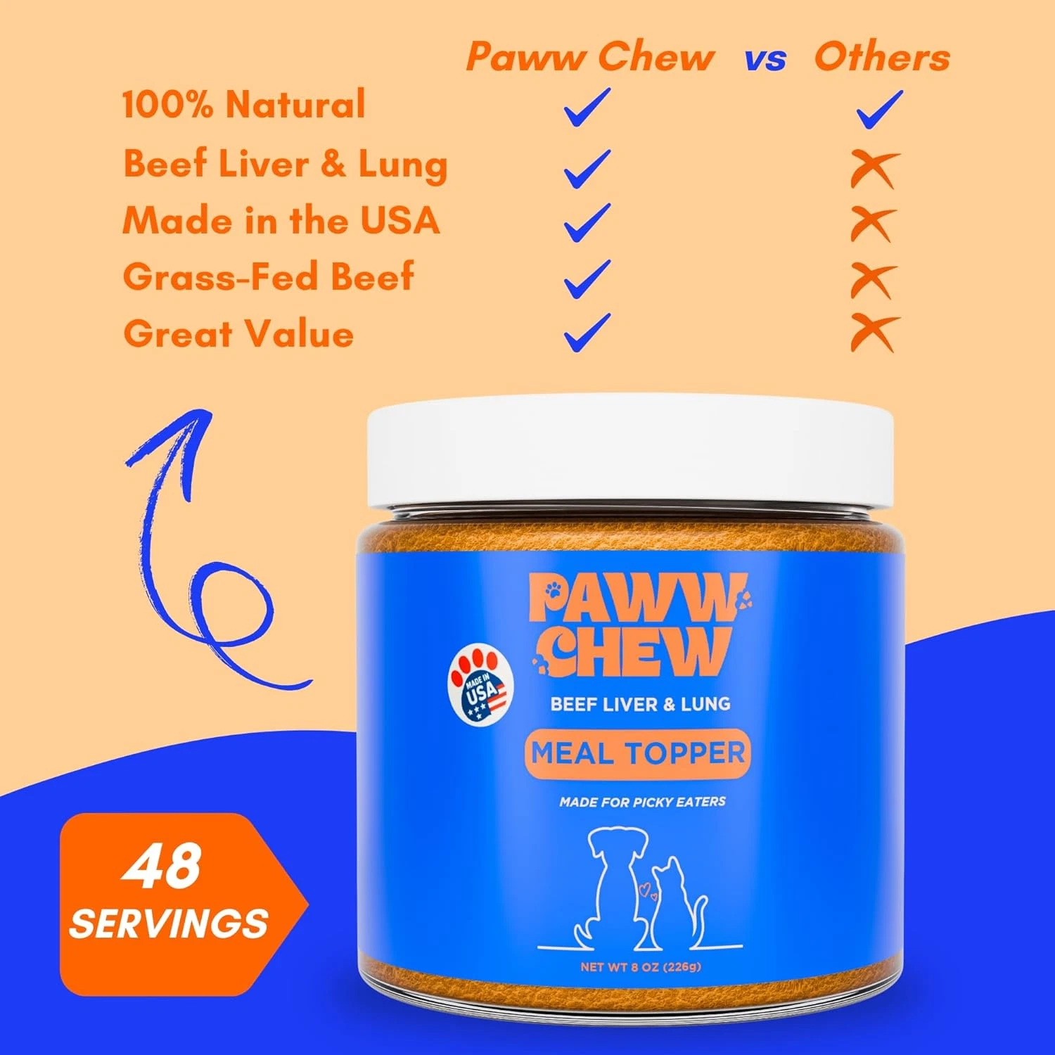 Beef Liver Food Toppers Dogs Cats 100% Natural High Protein Dog Seasoning Food