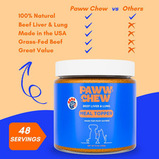 Comida para hígado de res Toppers perros gatos 100 % natural alta en proteínas alimento condimento para perros