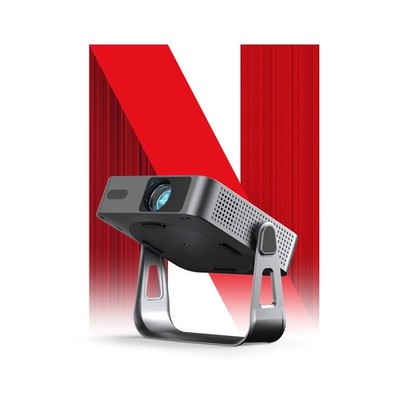 【Thinnest & Netflix-Licensed Projector】Smart Mini Projector with W