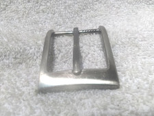 Dull Silver Narrow Dress Replacement Belt Buckle Rectangle Shape Good Usable
