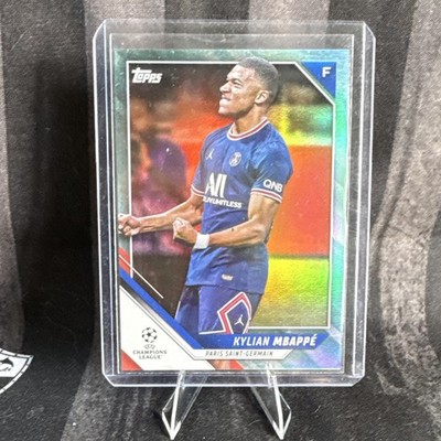 🔥KYLIAN MBAPPE 🔥2021 TOPPS CHAMPIONS LEAGUE UCL  AQUA FOIL 283/299