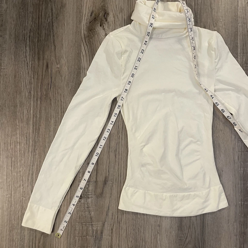 NUEVO CON ETIQUETAS $118 Spanx Clásico Cuello Alto Manga Larga Prendas moldeadoras Blanco/Blanco roto Grande Foto 4 de 4