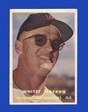1957 Topps Set-Break # 29 Whitey Herzog EX-EXMINT *GMCARDS*