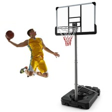 64"-79" Height Adjustable Poolside Basketball Hoop Goal System w/44" Backboard
