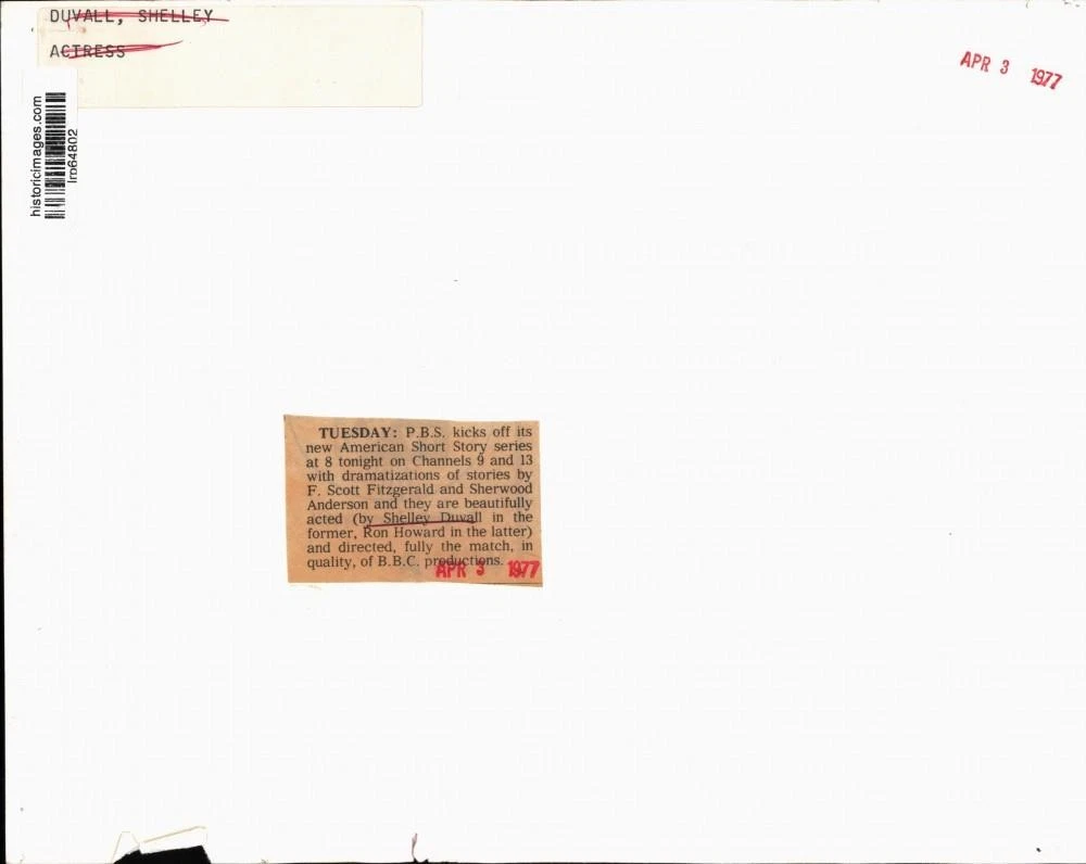 1977 Press Photo Shelley Duvall in "The American Short Story," on PBS. - 画像2/2