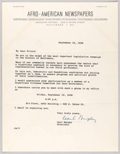 Form letter from Carl Murphy to Rev Volley Stokes The paper has a - Old Photo