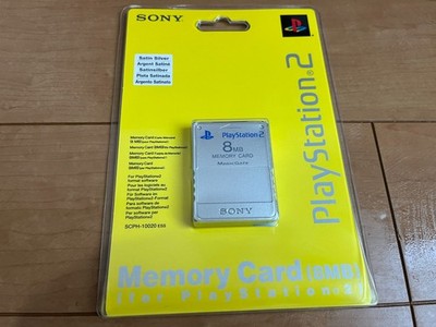 Playstation 2 PS2 Original Memory Card Sony Silver Color with BOX SCPH-10020 ESS