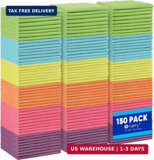 Orighty Microfiber Cleaning Cloth Bulk, 150 Pack Cleaning Rags 12x12 inch Reus