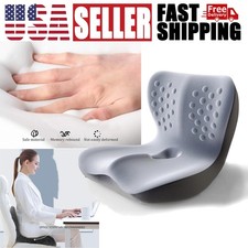 Memory Foam Seat Cushion with Lumbar Support Office Chair Cushons Grey