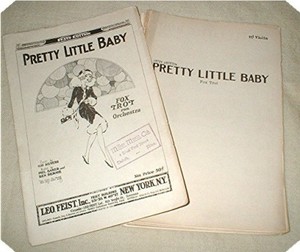 ORCHESTRA PARTS for PRETTY LITTLE BABY Foxtrot by Silvers, Baker & Bernie 1926