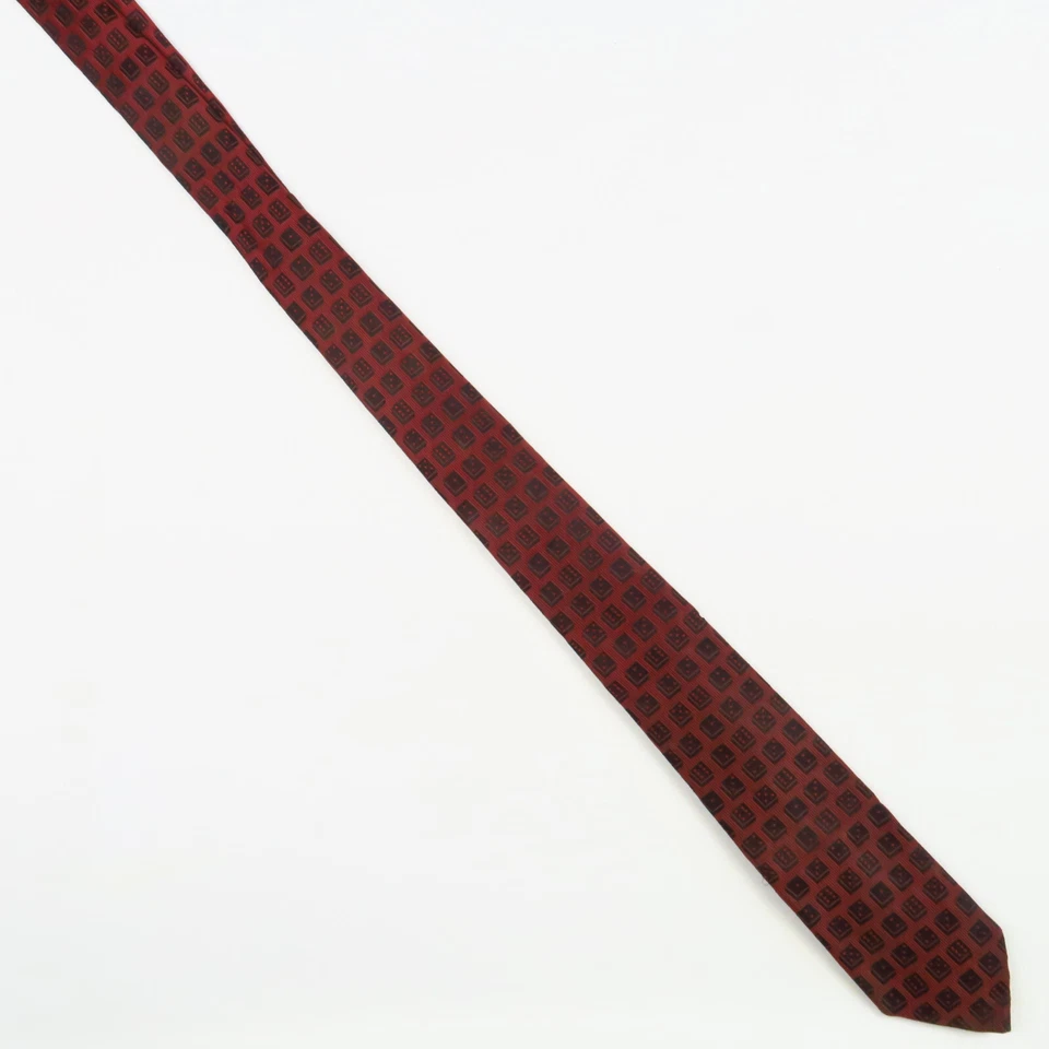 Vintage 50s 60s Habands Red Dice Gambling Mens Necktie Tie 54x2.25 Retro Dacron - Image 2 of 4