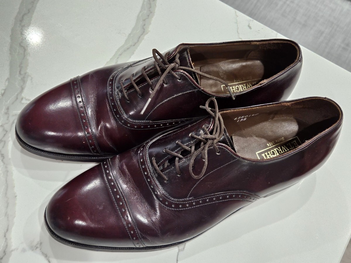 ET Wright Shoes Mens 10 Oxford Dress Leather Formal Classic