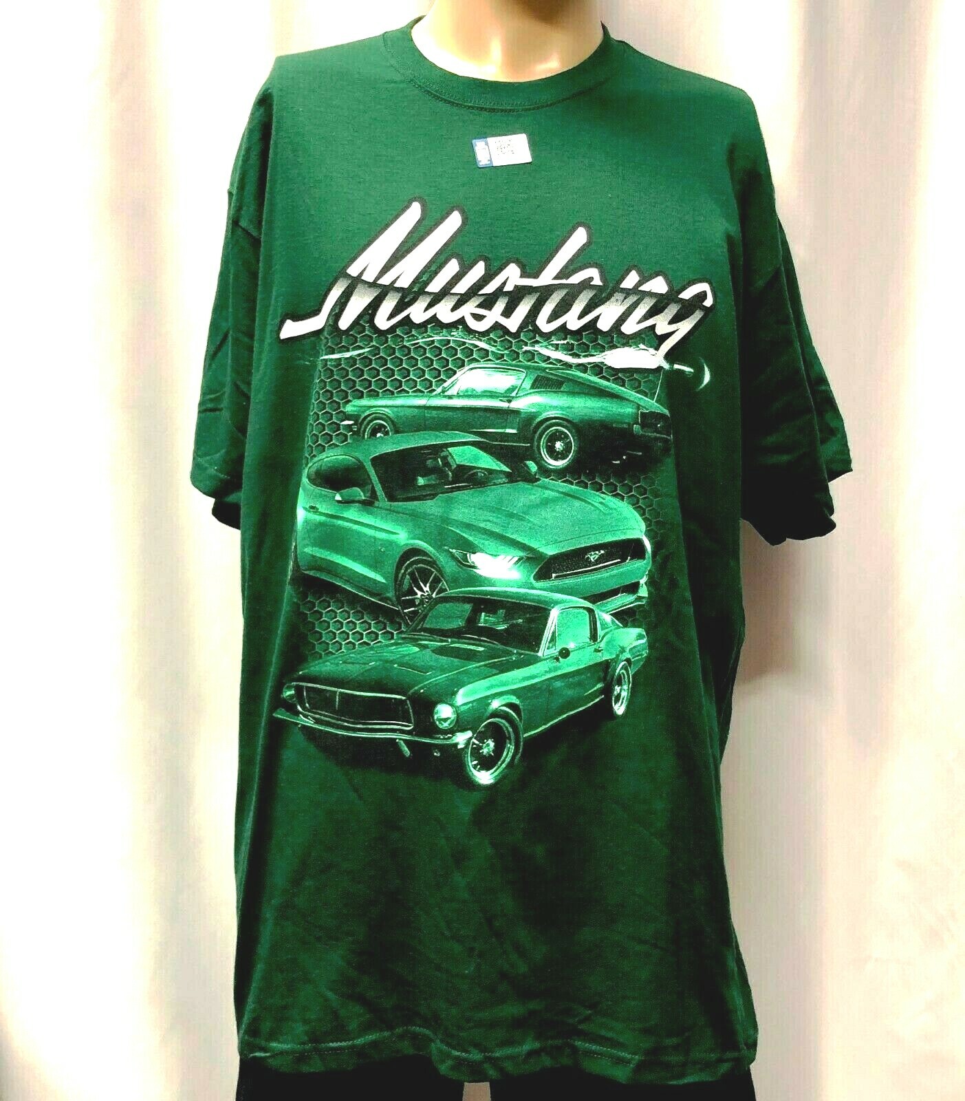 PONY T shirt Ford Mustang uomo grande muscolo sport auto con licenza battistrada pneumatico NUOVO