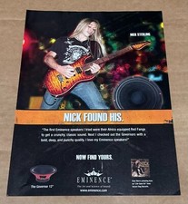 NICK STERLING - Eminence Speakers - 2009 Print Ad