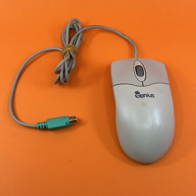 Vintage Genius Netscroll  3-Button PS/2 Mouse Working PS2