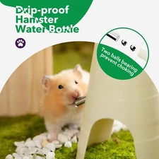 MEWOOFUN Hamster Water Bottle With Stand & Hideout Space 150ml Convenient And Co