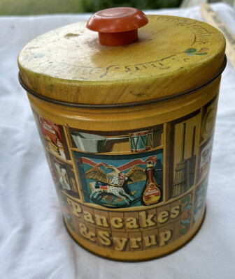 Vintage 1983 Quaker Oats Pancakes & Syrup Tin