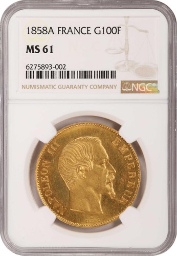 UK - 1858 Victoria & Friedrich Marriage Medal - NGC MS62 - FINEST