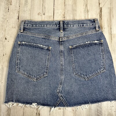 Agolde Quinn High Rise Mini Skirt Women's Size 27 Denim Blue
