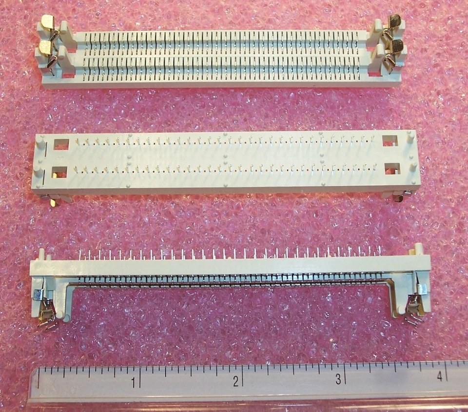 QTY (10) 30 POSITION DUAL SIMM SOCKETS 2.54mm W/ METAL CLIP SMV2030-6 AUTOTEK