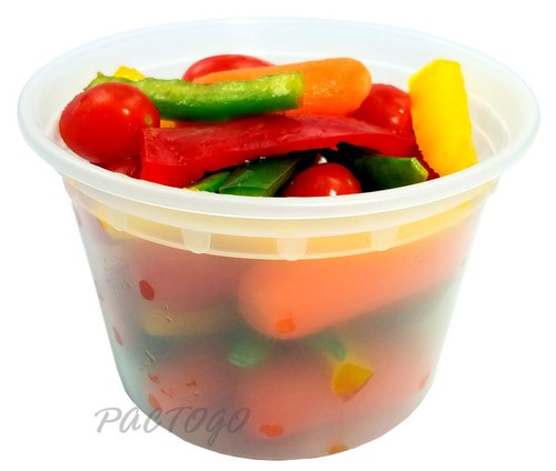 16 oz. Round Plastic Deli Food Soup Freezer Container 12 Pack - 100% BPA Free! - Picture 4 of 7