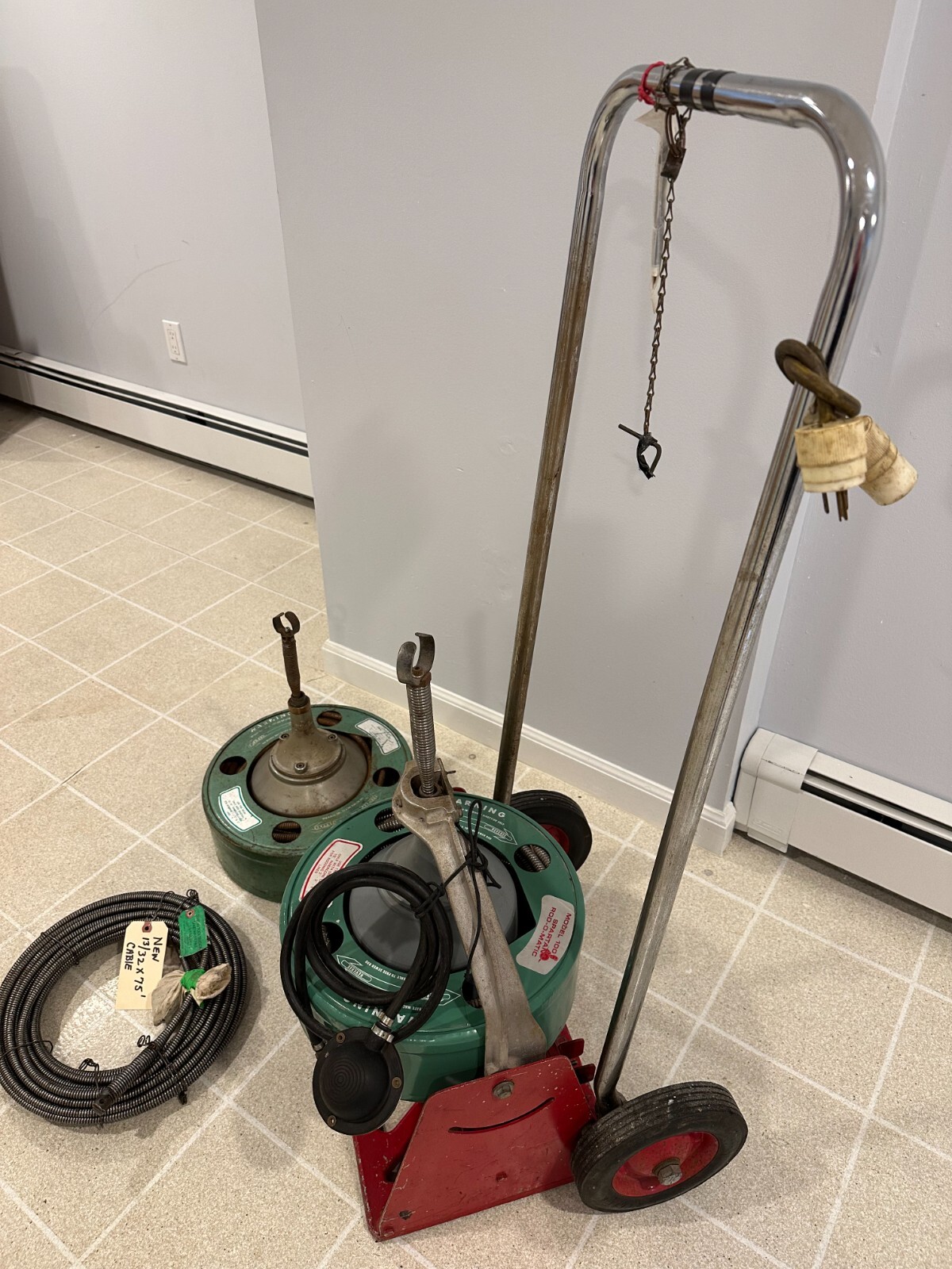 SPARTAN MODEL 100 RODOMATIC SEWER AND DRAIN RODDING MACHINE WITH 2