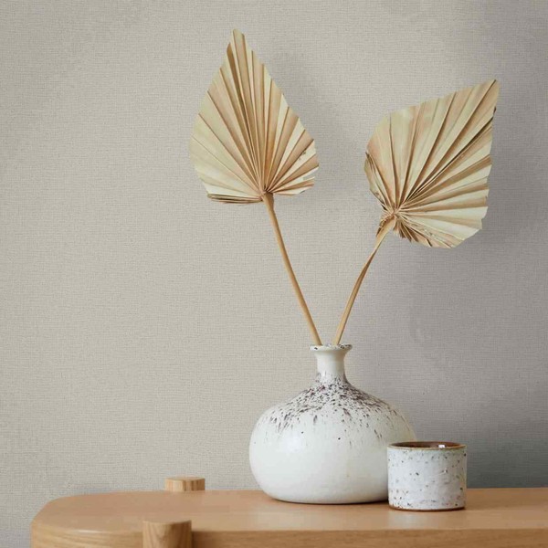 Vliestapete Uni Textil Optik Leinen Struktur Einfarbig Beige 82347 (3,03€/1Qm)-image
