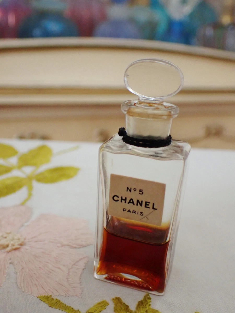 VTG 1940s Chanel No. 5 w DOT Real Perfume 1/4 0.25 Oz Splash