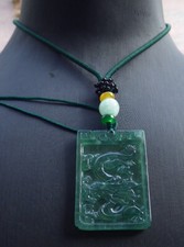 Video Certified Icy Green Natural A JADE JADEITE PENDANT Dragon 110573 VS