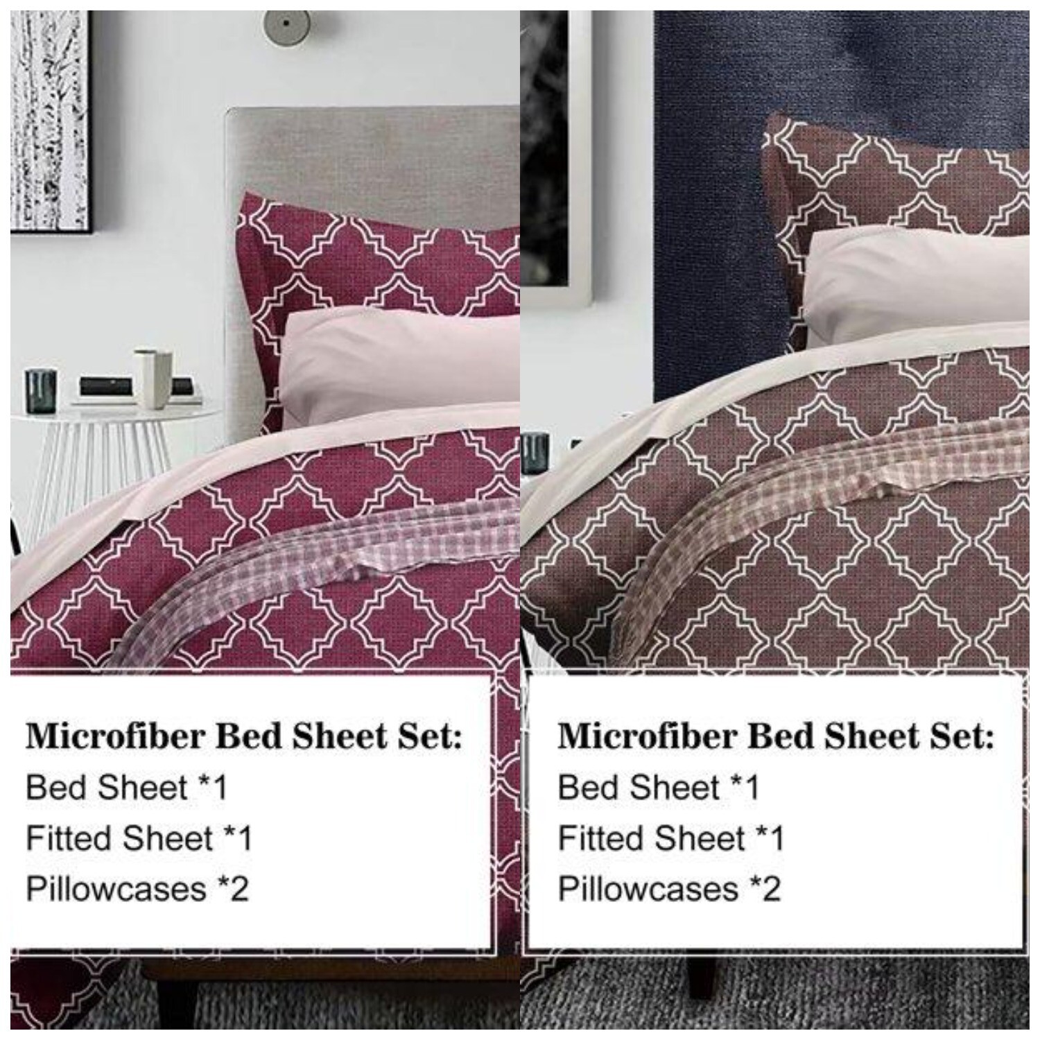 4 Pieces Bed Sheet Set Soft and Cozy 