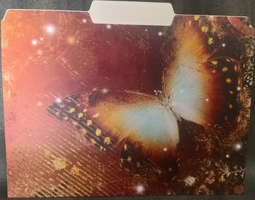 Tab Folders (6) Per Pack File Cabinet Folders NEW Asst. Butterfly Designs - Picture 4 of 7