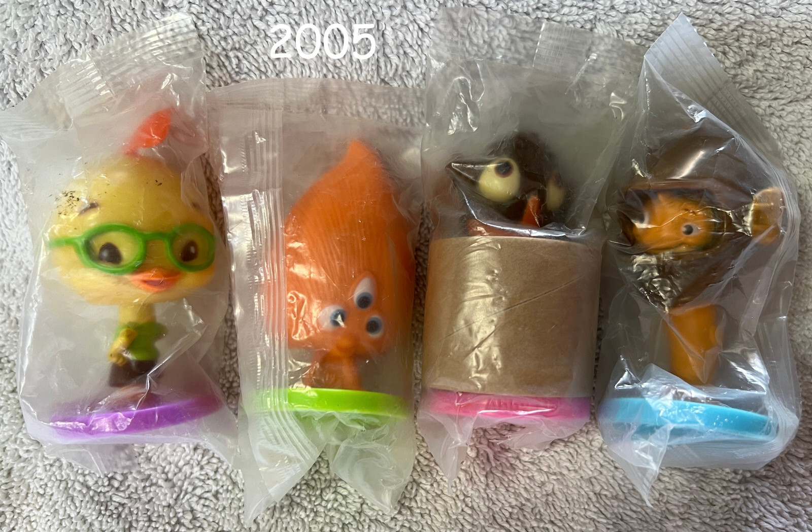 CHICKEN LITTLE  mini Bobblehead's  (set of 4)  Disney  Kellogg's  (2005) * NIOP