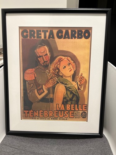 Affiche cinema Greta Garbo - La Belle Ténébreuse - Encadré avec verre