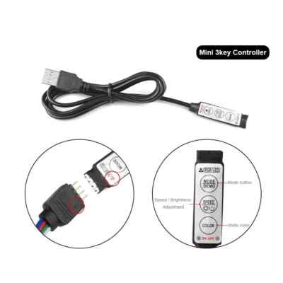 RGB LED Streifen Lichter USB Powered Controller Treiber - 4 Pin