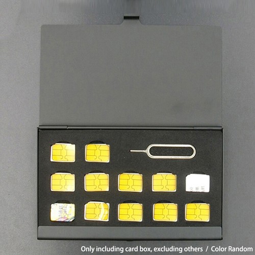 12-Slots-NANO+1Portable Card Memory Card Storage Box Case Protector Holder - Photo 6 sur 6