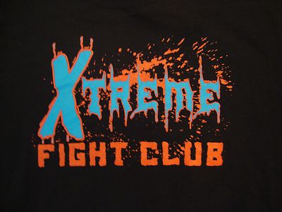 MMA Xtreme Fight Club 2012 Fights Schedule Paint Splatter Graphic T Shirt L