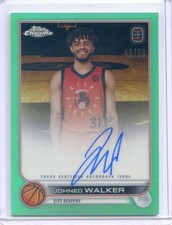 2022-23 Topps Chrome OTE JOHNED WALKER #CA-JWA1 AQUA REFRACTOR AUTO #48/99