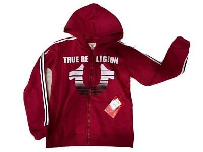 True Religion Boy's Hoodie Full Zip Jacket Royal Blue NWT B3