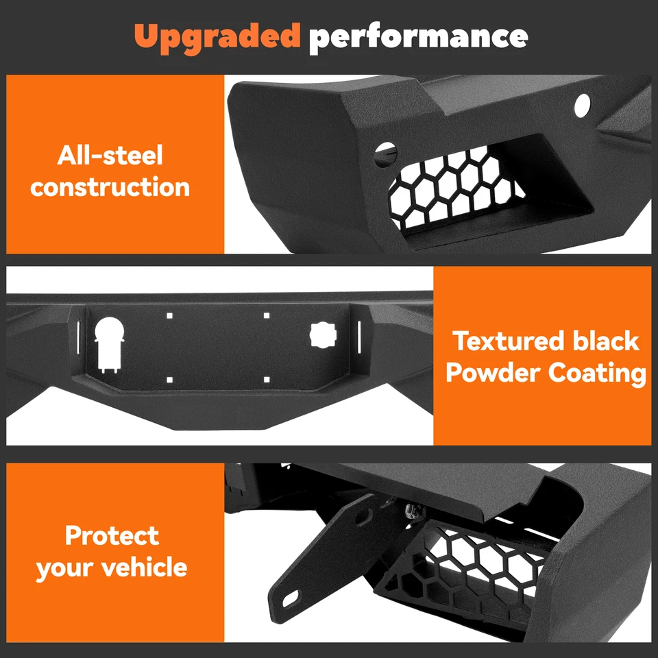 Действительно классный! Стальной задний бампер в сборе для Chevy Colorado и GMC Canyon 2015-23 - Изображение 2 из 4