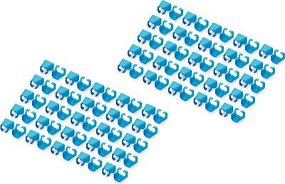 DIGITUS Paket 100 Stück bunte Clips für Netzwerkkabel - Blue