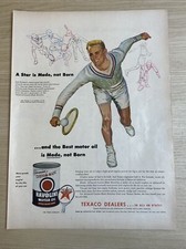 Havoline Motor Oil Jack Kramer Tennis Texaco 1954 Vintage Print Ad Life Magazine